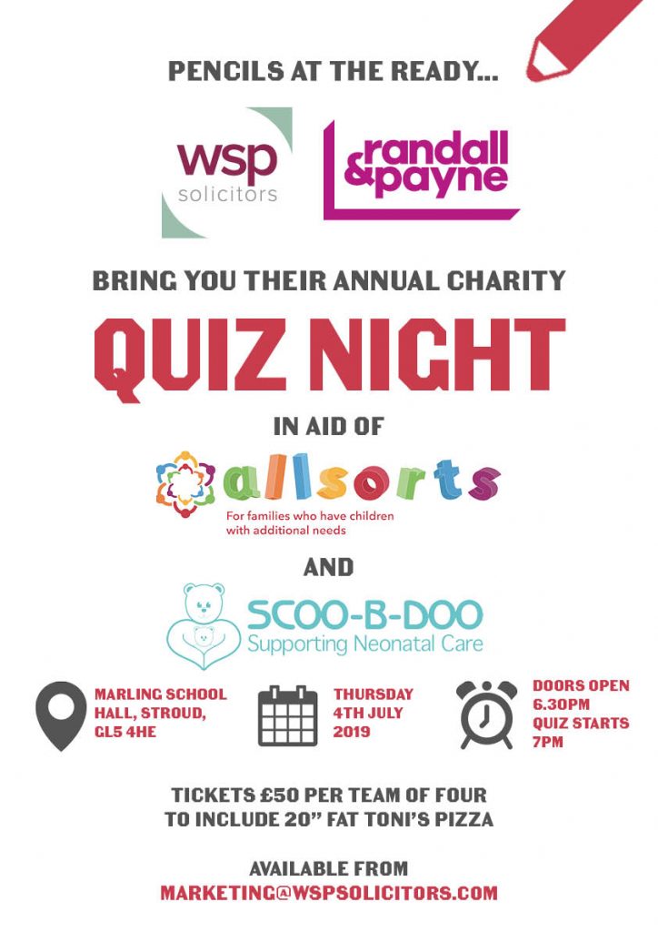 Charity Quiz Night Poster 2019