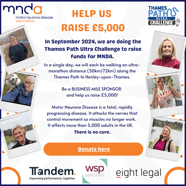 The Dream Team are walking for Motor Neurone Disease Association (MNDA)