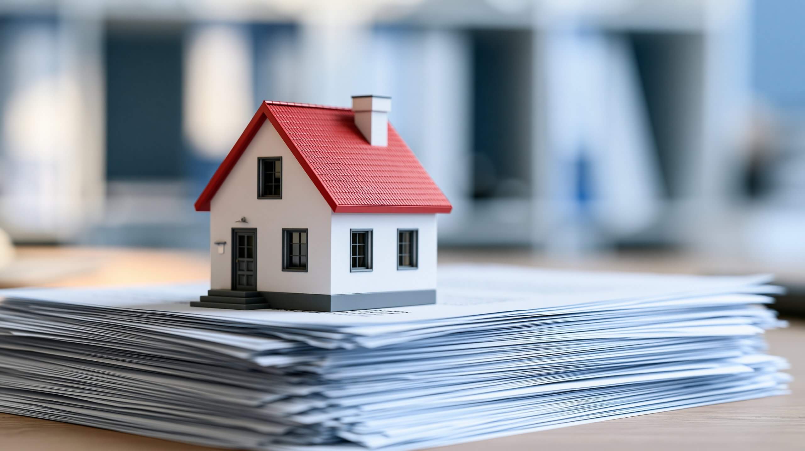 A house on legal documents estate administration