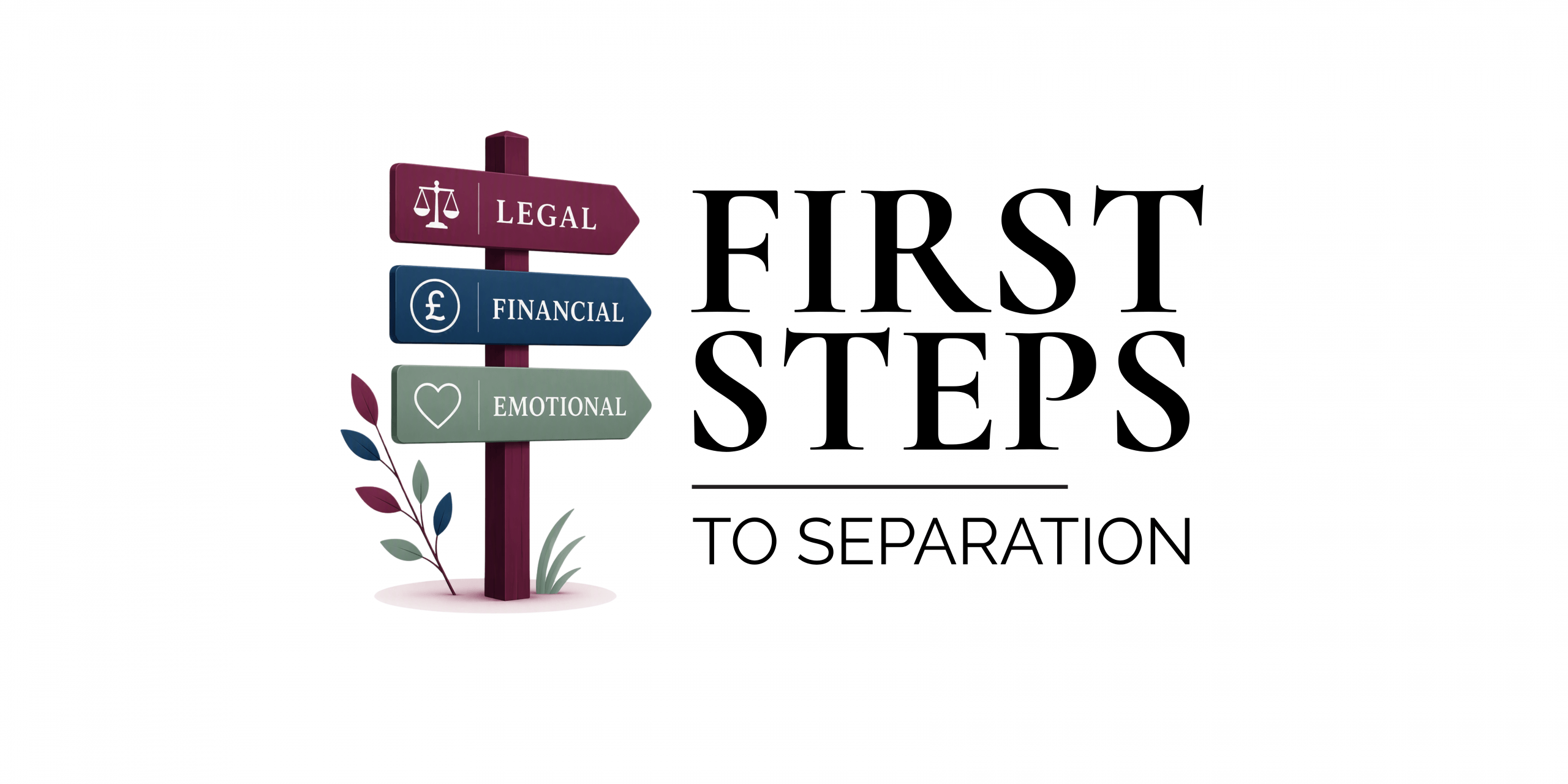 First Steps to Separation logo an online webinar for separating partners.
